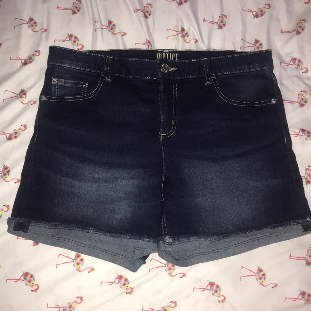 Justice Dark Blue Jean Shorts